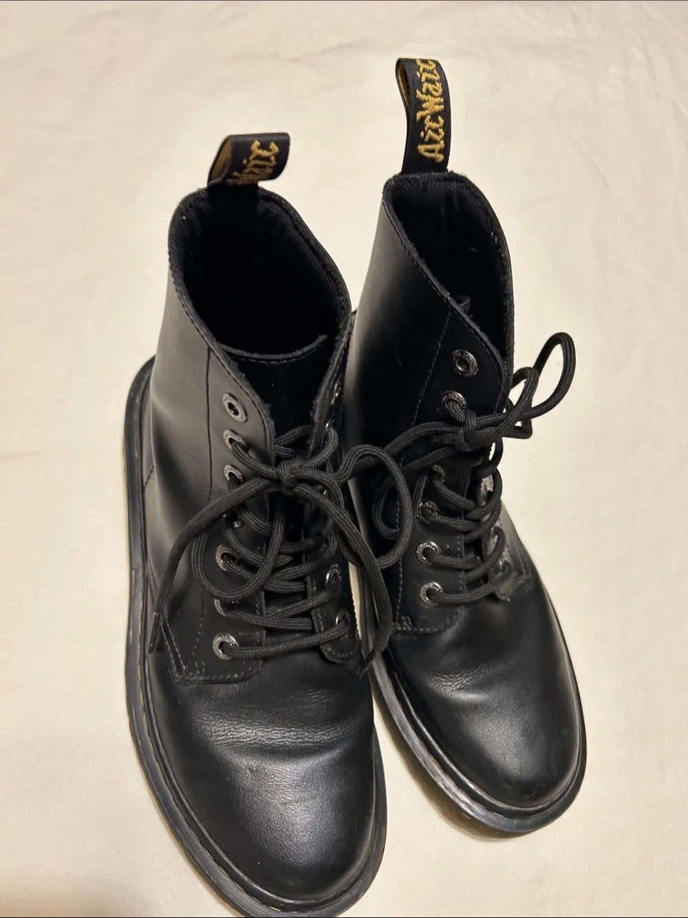 Dr. Martens Black Leather Lace-Up Boots